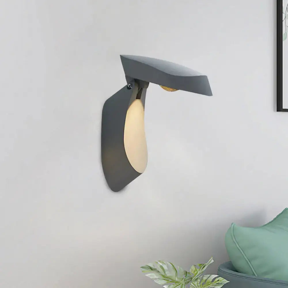 Modern gold metal wall light bedside fixture for bedroom
