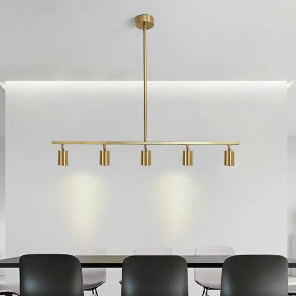 DecorBites™ Minimalist Adjustable LED Dining Room Pendant Light with Tube Shade