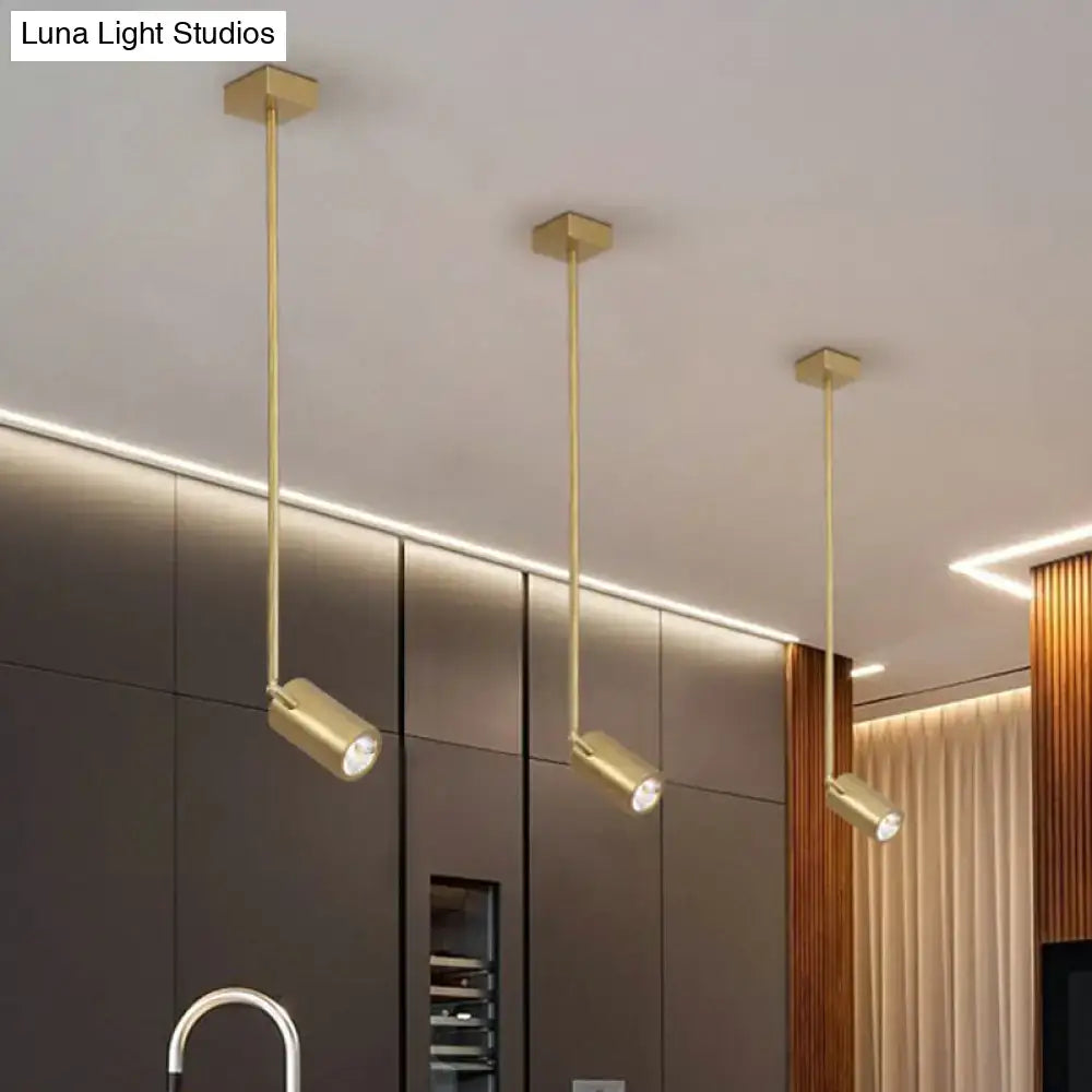 DecorBites™ Minimalist Adjustable LED Dining Room Pendant Light with Tube Shade