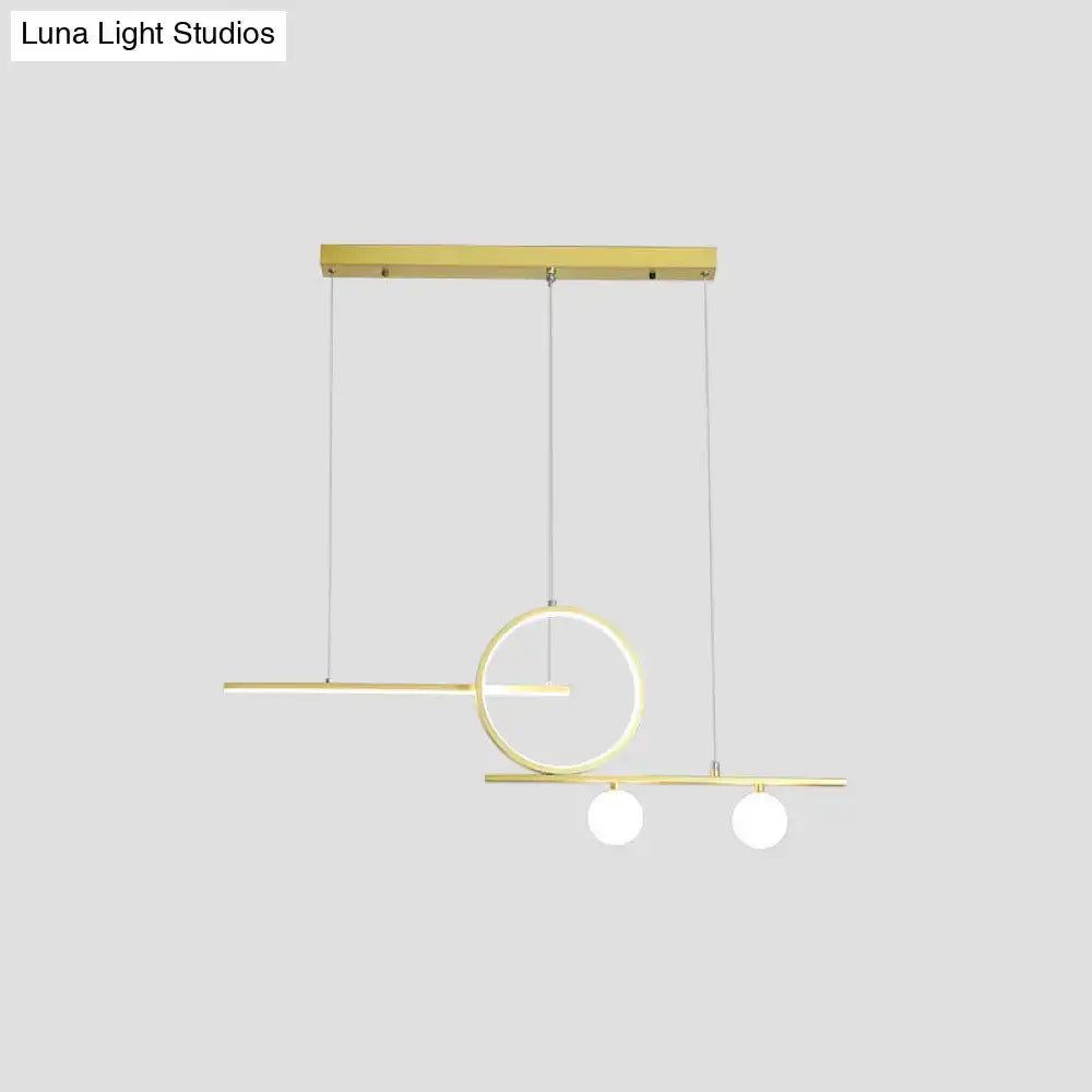 DecorBites™ Minimalist LED Island Ceiling Light with Globe Acrylic Shade for Dining Room and Kitchen