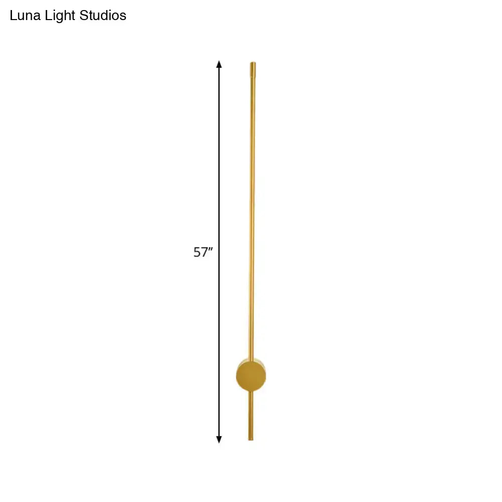 Modern gold minimalist led wall light bedroom fixture height 57