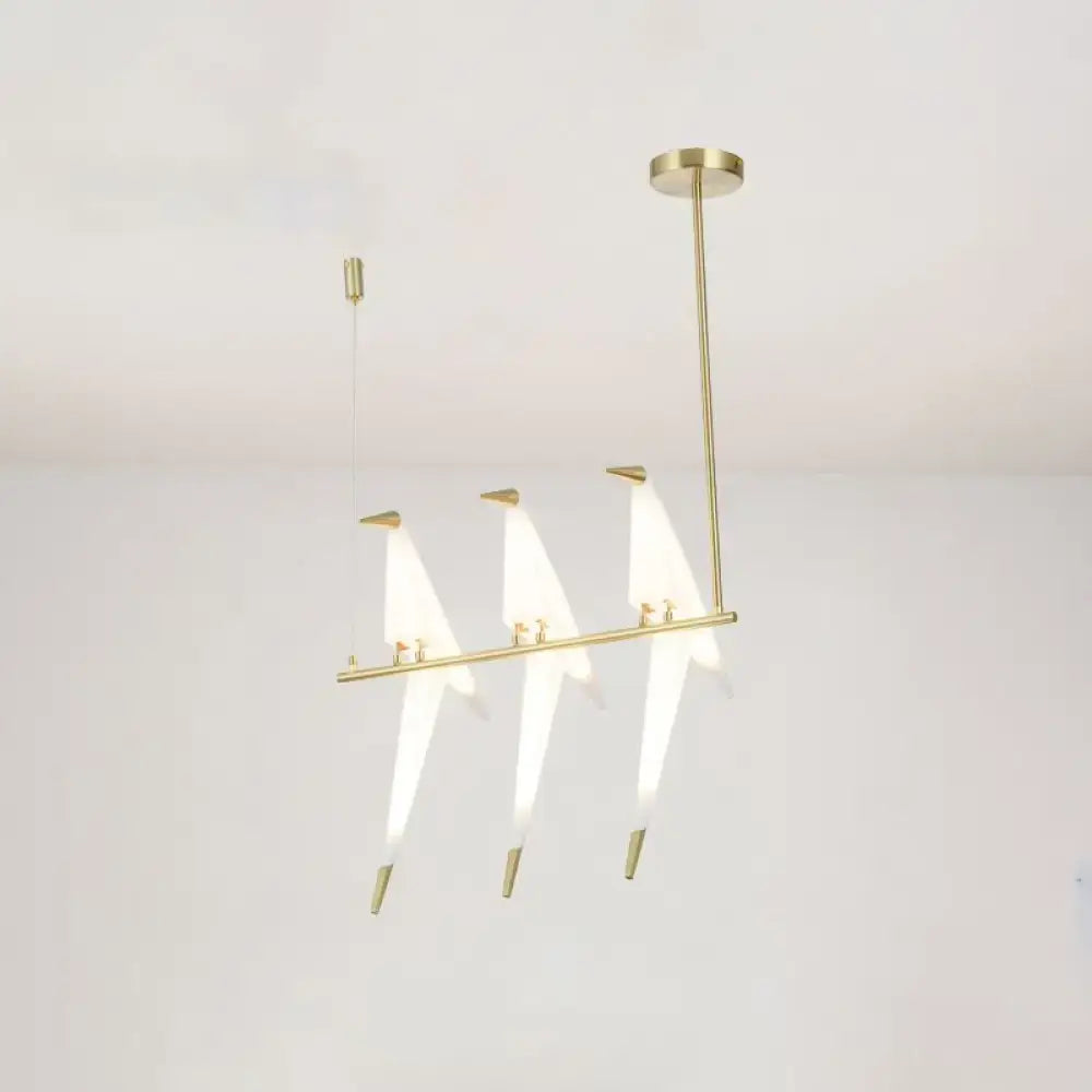 DecorBites™ Gold Origami Bird Island Pendant Lamp for Dining Room Decor