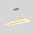 DecorBites™ Gold Finish Rectangular Island LED Ceiling Light - Simple Acrylic Design