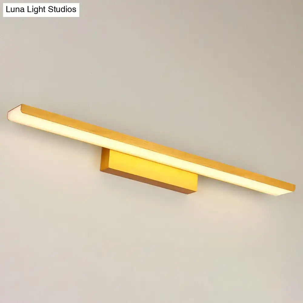 Modern gold rectangular led vanity sconce bathroom wall light
