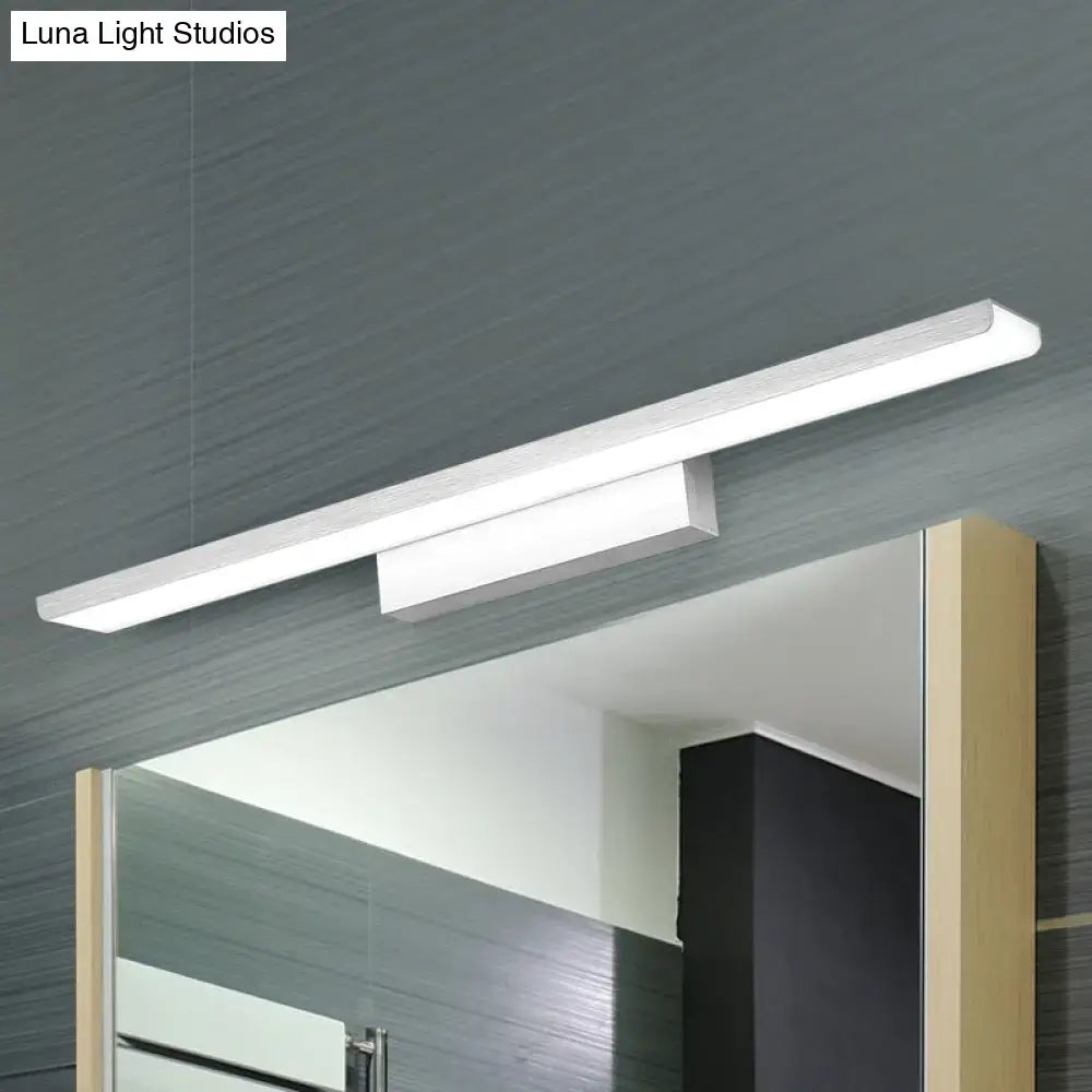 Modern gold rectangular led vanity sconce bathroom wall light