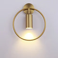 Modern gold ring led wall sconce light – bedroom adjustable fixture