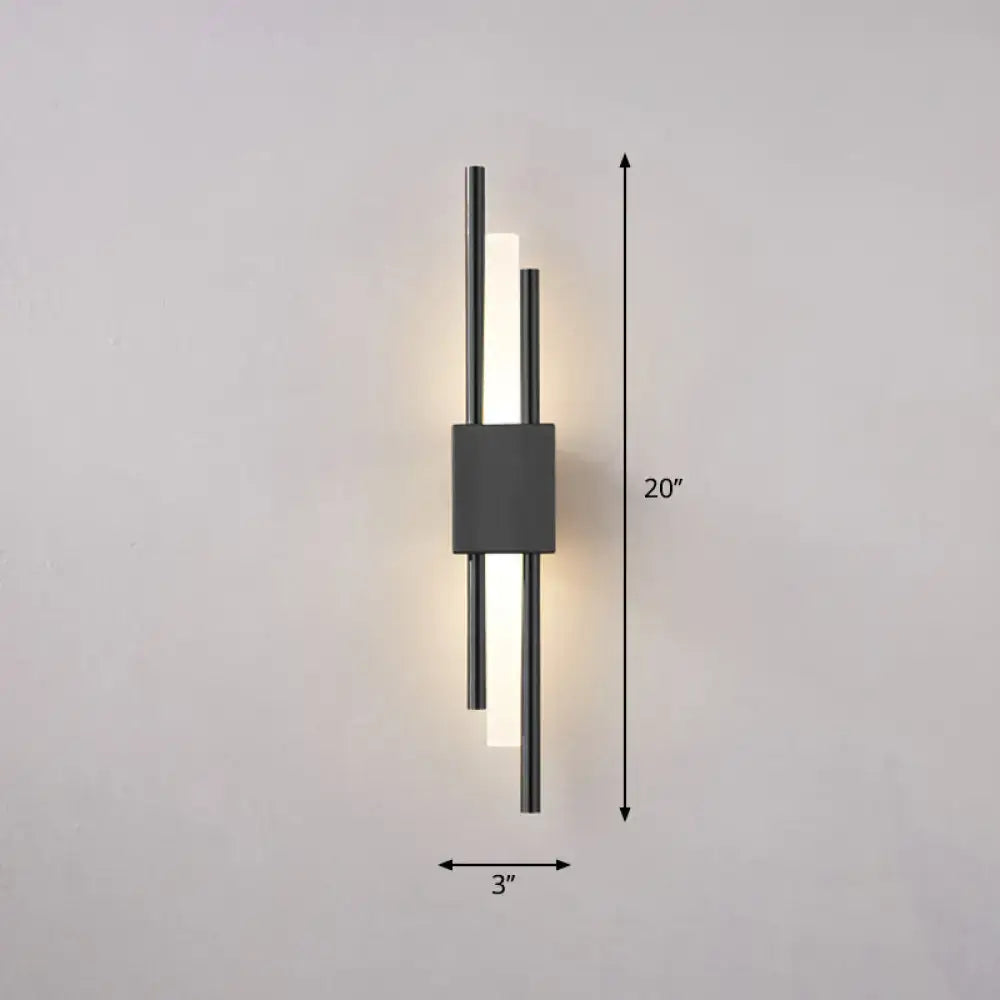 DecorBites™ Modern Rod Wall Light with LED Acrylic Sconce for Stairways.