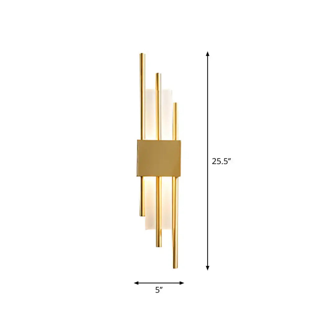 DecorBites™ Modern Rod Wall Light with LED Acrylic Sconce for Stairways.