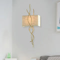 Modern gold & silver branch wall mount light bedroom sconce