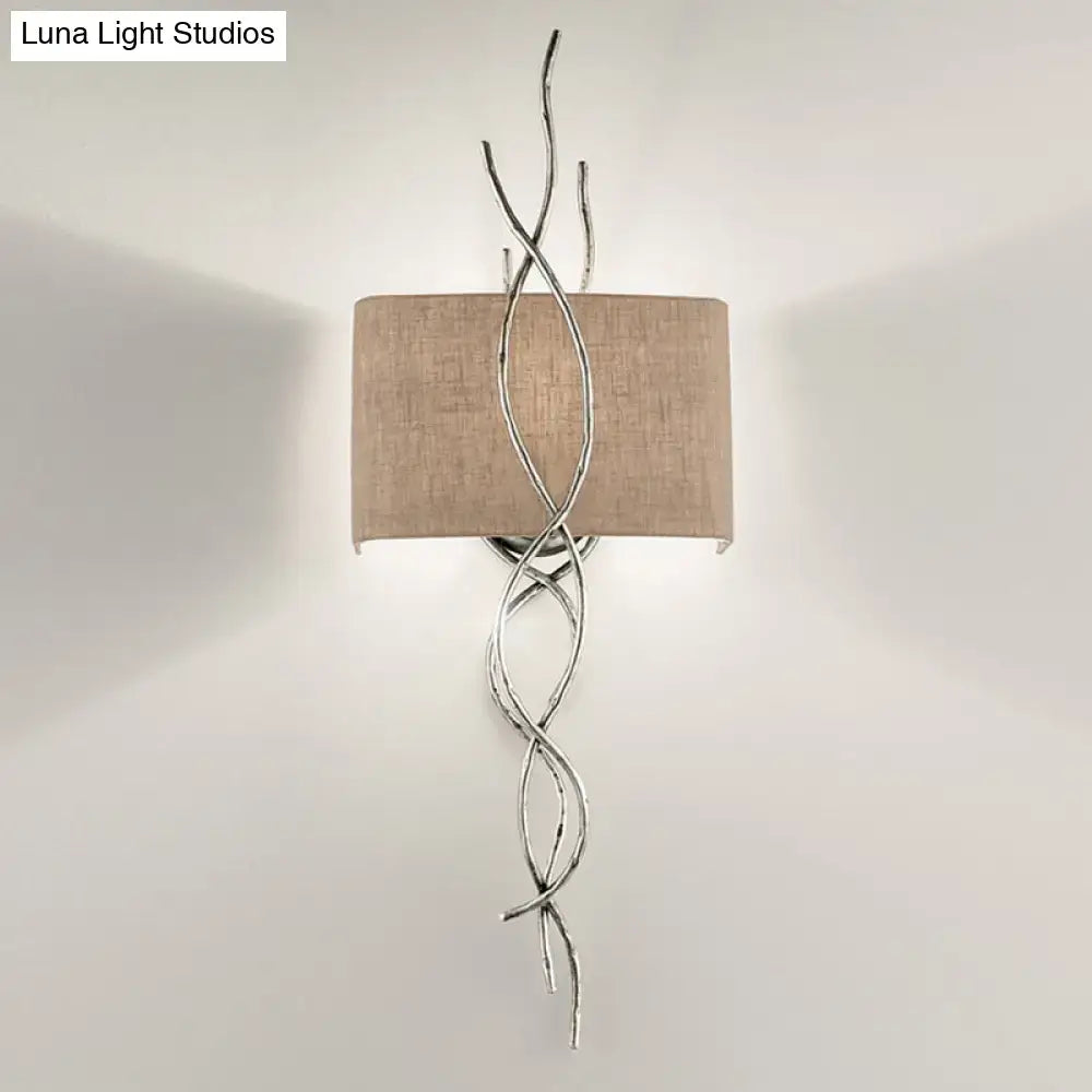 Modern gold & silver branch wall mount light bedroom sconce