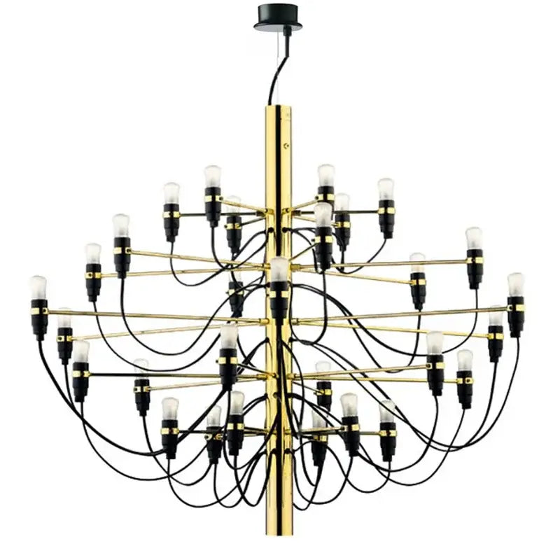 Modern gold & silver chandelier 50 light living room pendant