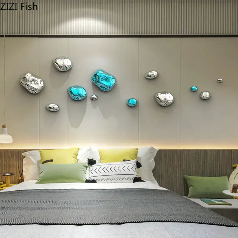DecorBites™ 3D Gold Stone Wall Hanging Ornaments for Stylish Room Decor