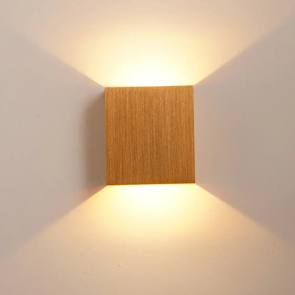 Modern gold & silver square wall lamps for bedroom