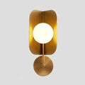 Modern gold sphere metal wall light with led bulb bedroom sconce