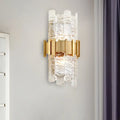 Modern gold textured glass sconce light fixture bedroom wall light