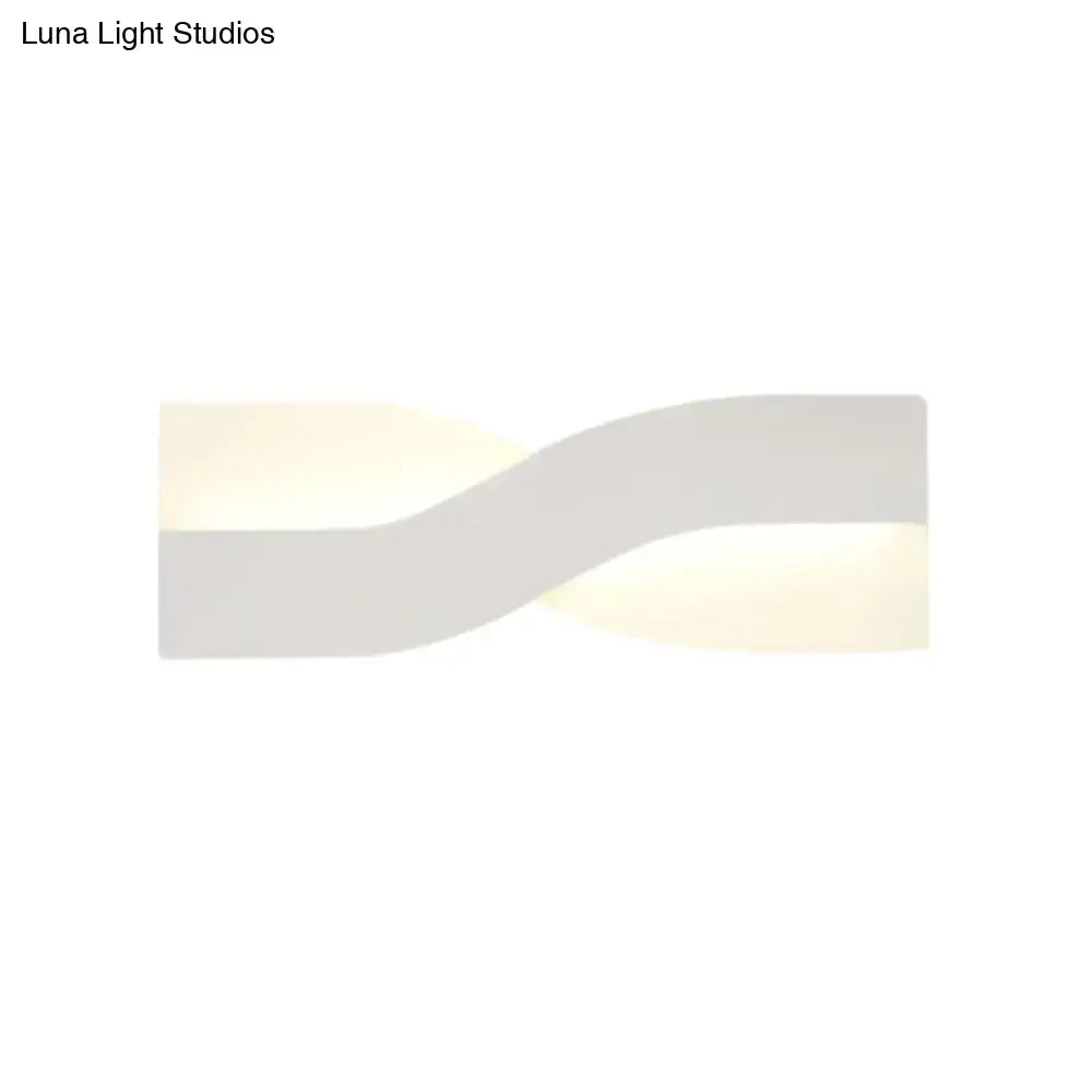 Modern gold twisted led wall lamp bedroom fixture width 8in 110v-240v