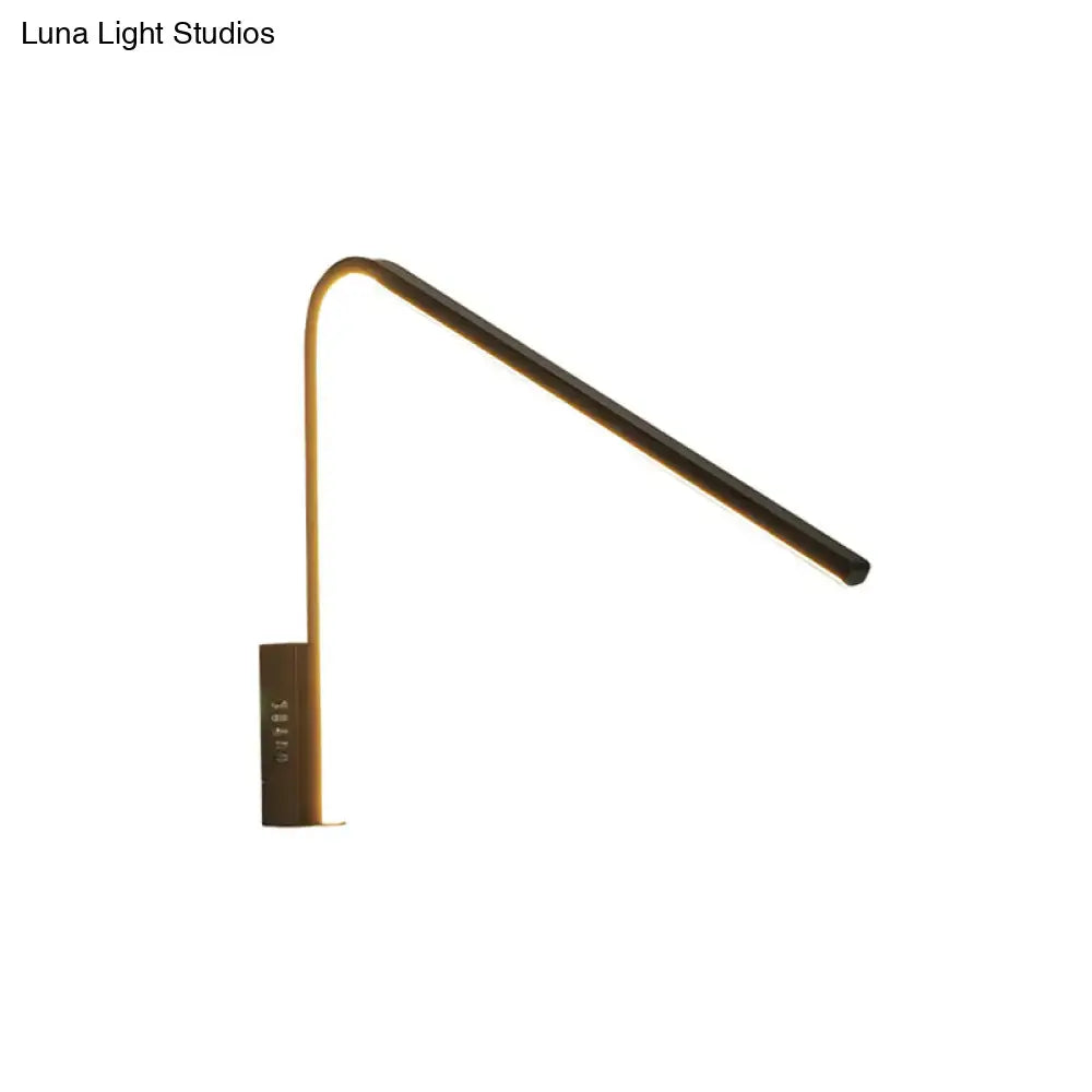 Modern gold v-shaped led sconce – corridor warm white light silica gel