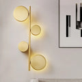 Modern gold vertical linear sconce light for living room