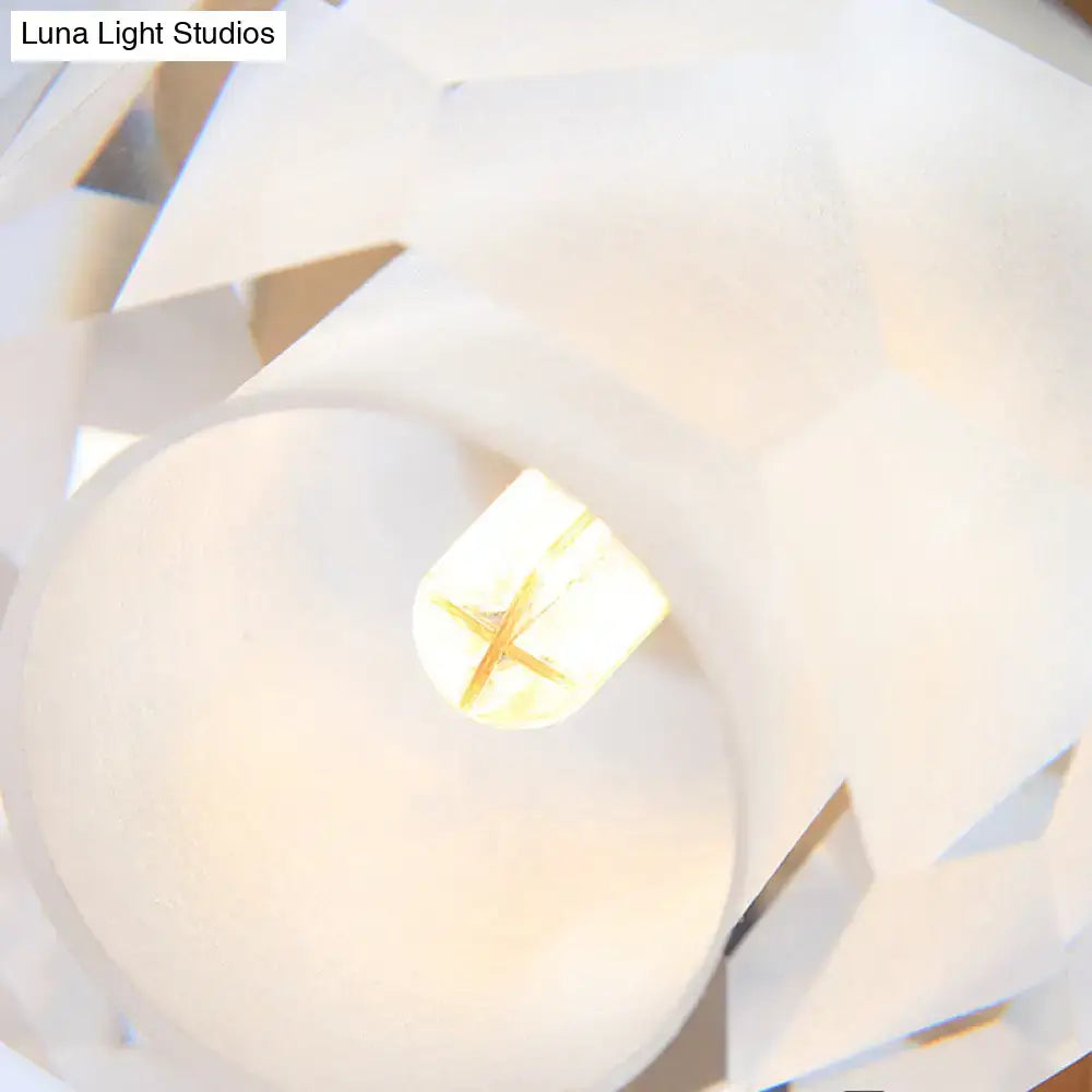 DecorBites™ Modern Stylish Clear Glass Wall Lamp with Faceted Globe Shade - Golden Wall Mounted Light for Hallway