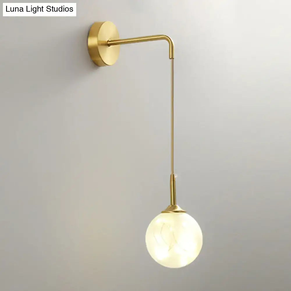 DecorBites™ Modern LED Gold Wall Sconce with Geometric Glass Shade