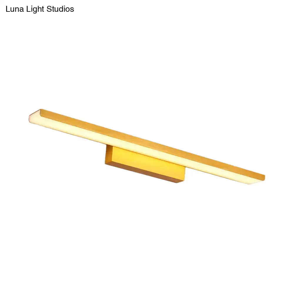 DecorBites™ Modern Rectangle LED Vanity Light - Wall Mounted Aluminum Slim Fixture in Warm/White Light for Bathroom - 16.5"/24.5" Dia