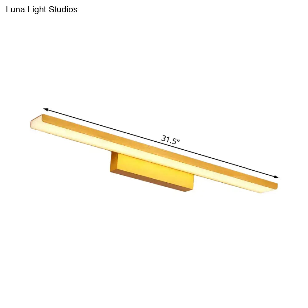 DecorBites™ Modern Rectangle LED Vanity Light - Wall Mounted Aluminum Slim Fixture in Warm/White Light for Bathroom - 16.5"/24.5" Dia