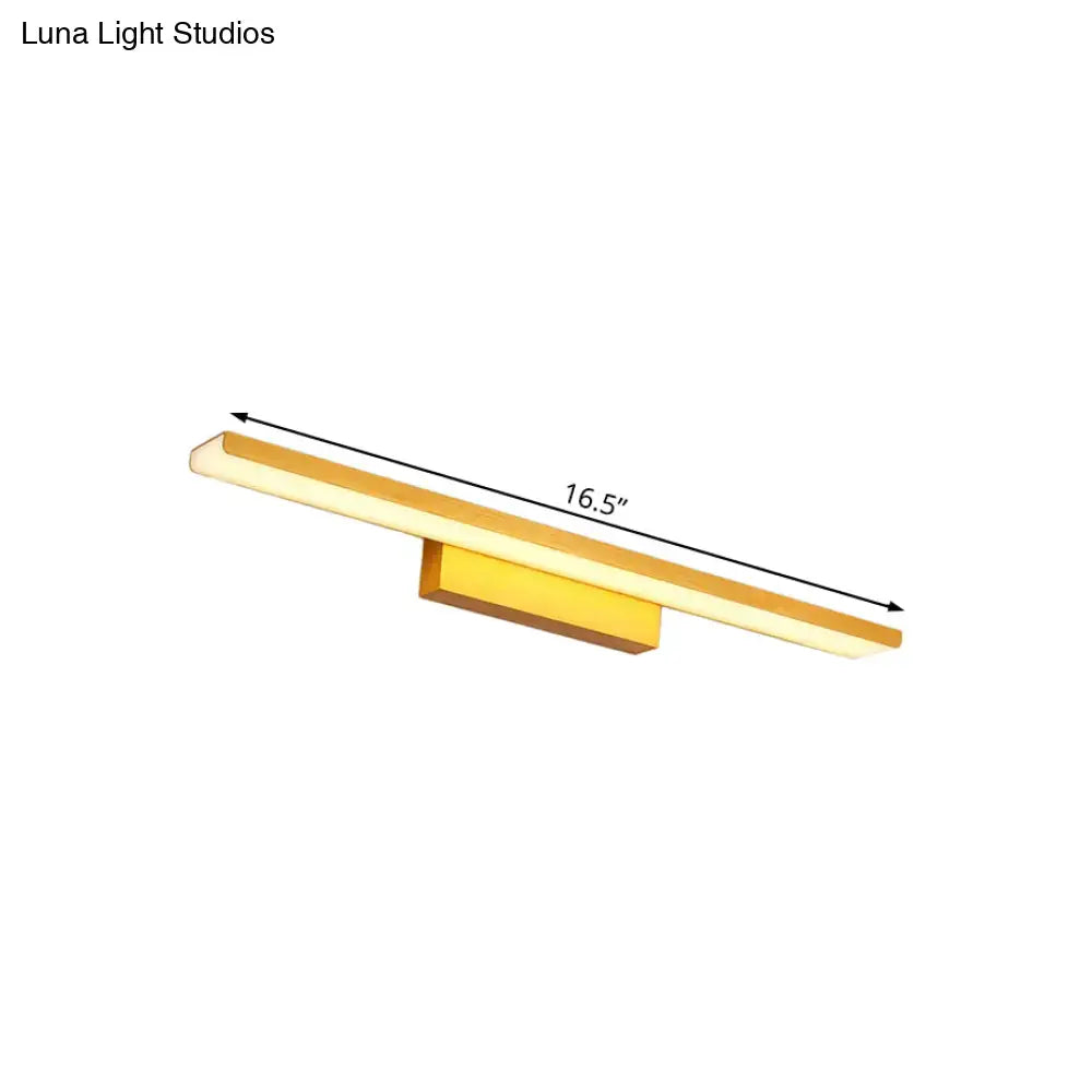 DecorBites™ Modern Rectangle LED Vanity Light - Wall Mounted Aluminum Slim Fixture in Warm/White Light for Bathroom - 16.5"/24.5" Dia
