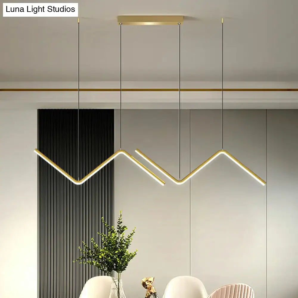 DecorBites™ Minimalist Z-Shaped Island Pendant LED Light Fixture for Dining Room