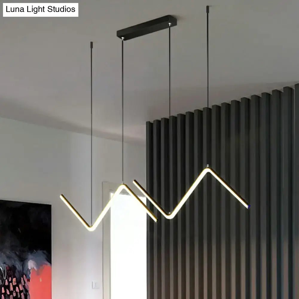 DecorBites™ Minimalist Z-Shaped Island Pendant LED Light Fixture for Dining Room