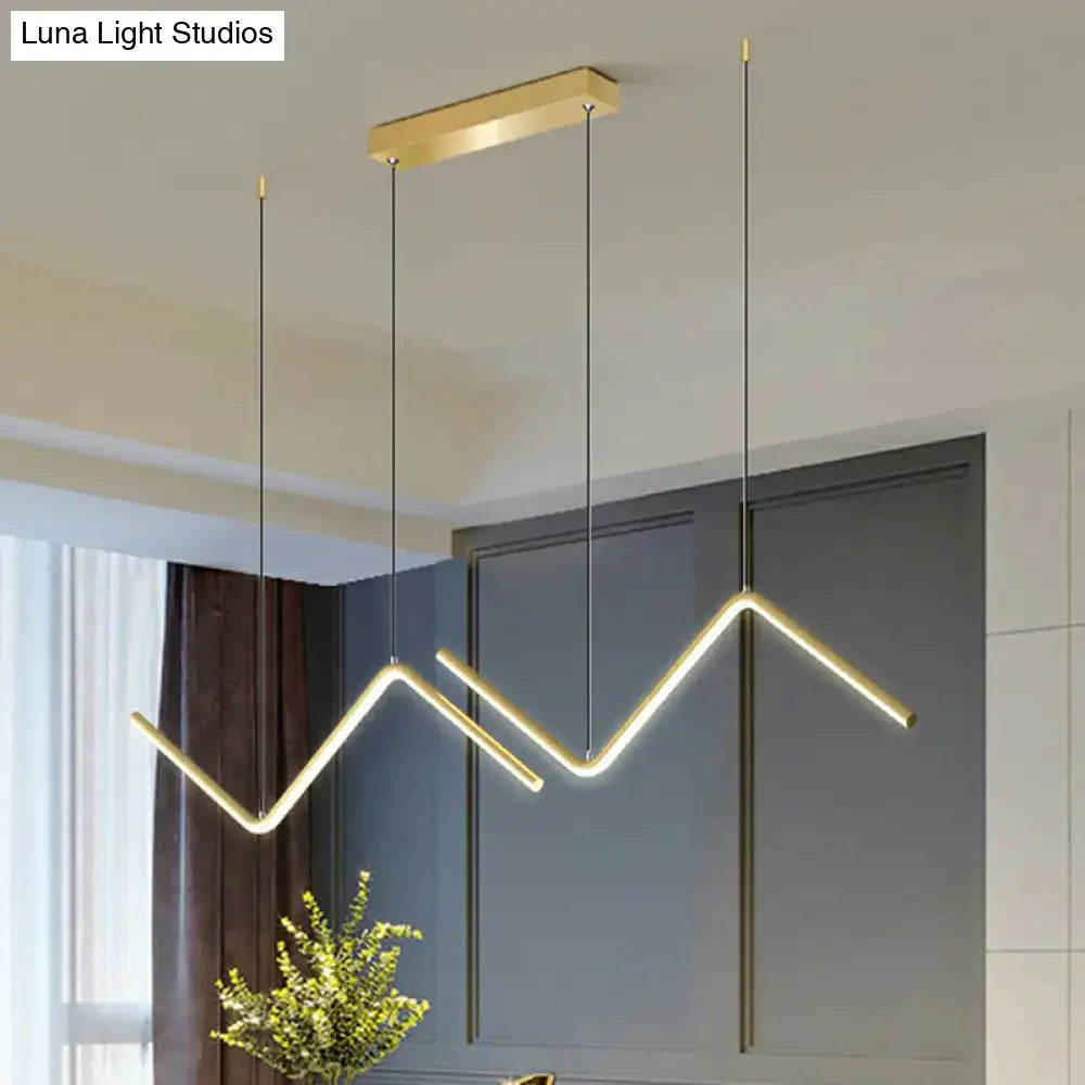 DecorBites™ Minimalist Z-Shaped Island Pendant LED Light Fixture for Dining Room