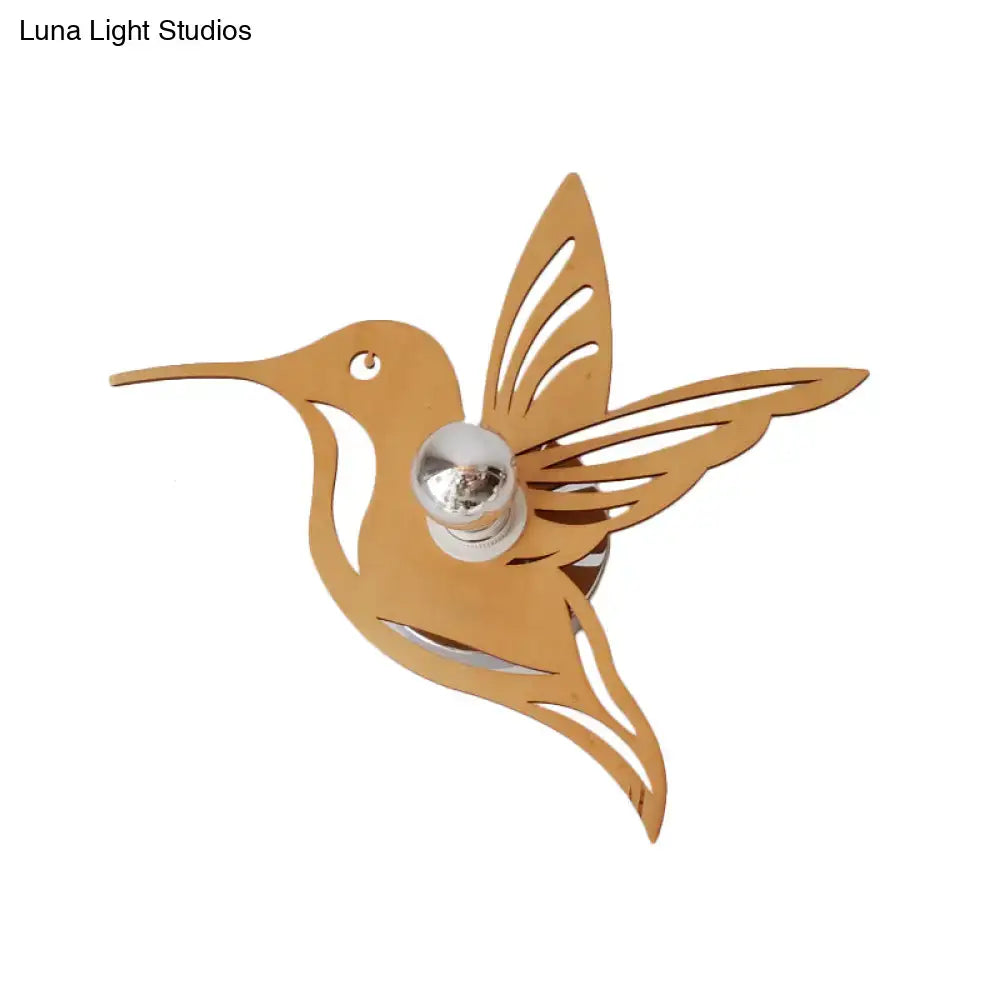 Modern golden hummingbird wall sconce – bedroom bedside lamp