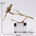 DecorBites™ Copper Bird Statue Crystal Base Ornament - Room Aesthetic Decor