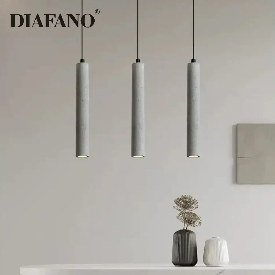 DecorBites™ Concrete Tube Pendant Light Chandelier