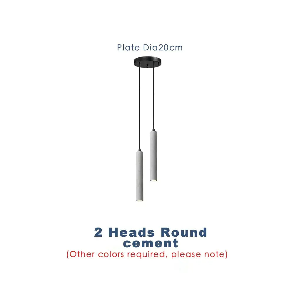 DecorBites™ Concrete Tube Pendant Light Chandelier