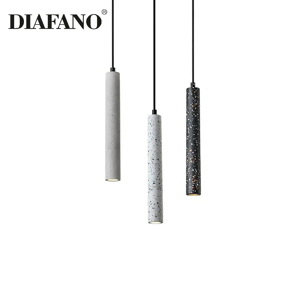 DecorBites™ Concrete Tube Pendant Light Chandelier