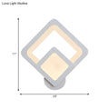 DecorBites™ Minimalist LED Wall Sconce Light with Acrylic Shade - White Square/Oval - Wall Mounted Lamp - Warm/White