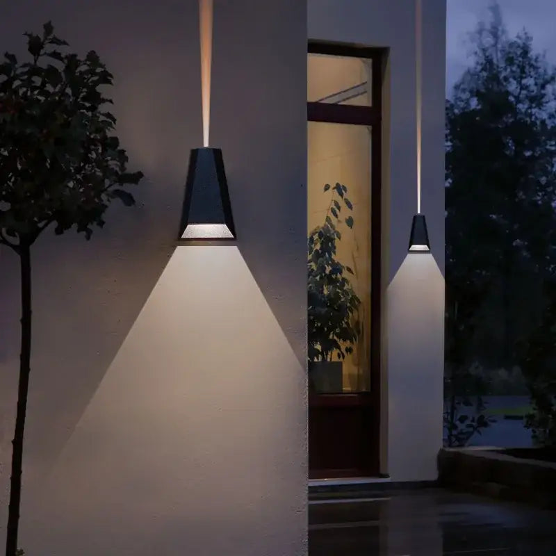 Modern gray led wall washer outdoor sconce for garden and villa