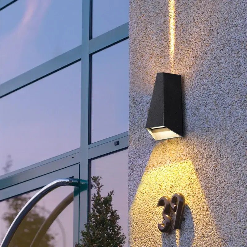 Modern gray led wall washer outdoor sconce for garden and villa