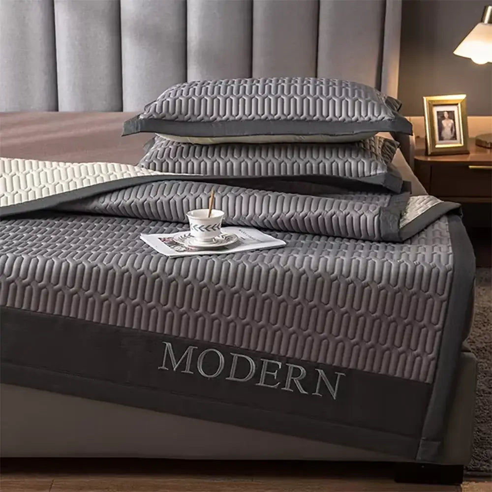 DecorBites™ Cooling Latex Bed Mat | Summer Cool Feel | Thicker & Foldable Queen Mat