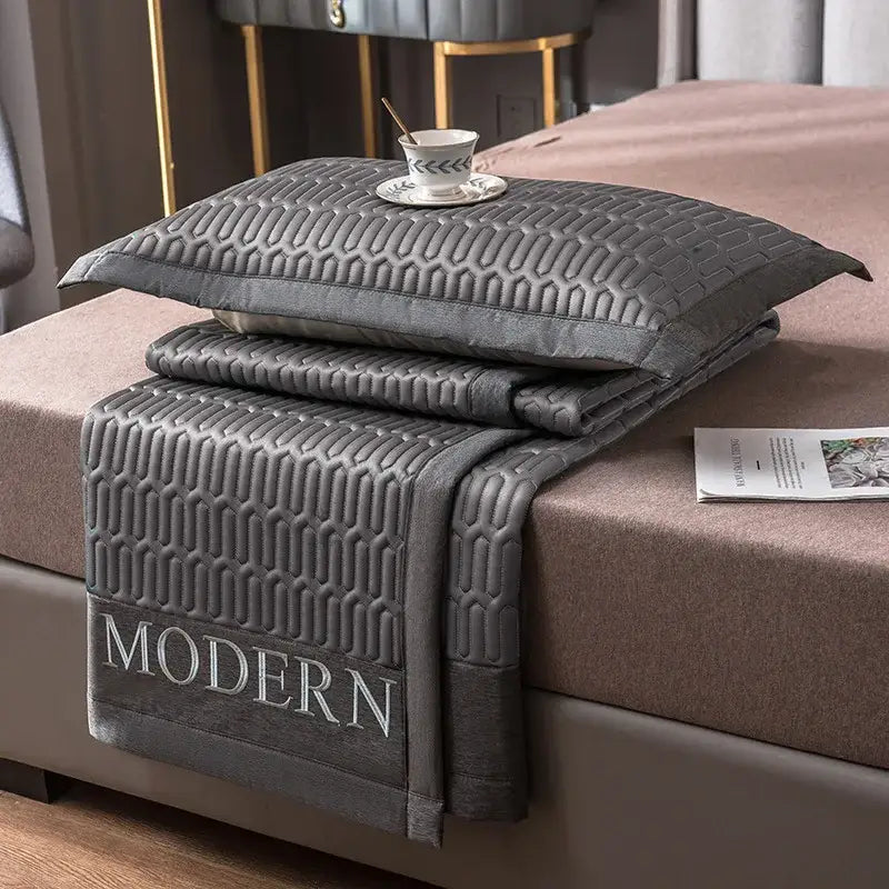 DecorBites™ Cooling Latex Bed Mat | Summer Cool Feel | Thicker & Foldable Queen Mat