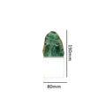 DecorBites™ Green Agate Crystal Stone Figurine on Marble Base for Home Decor