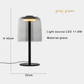 DecorBites™ Green Glass Table Lamp - Unique Handmade Decorative Desk Light with LED Bulb