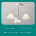 Modern green & white chandelier 8 glass globes living room light
