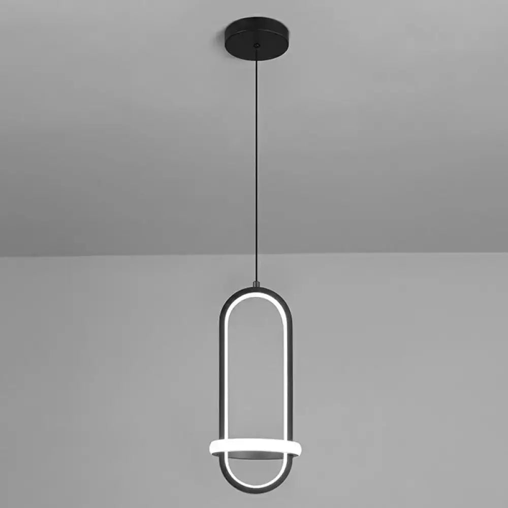 Modern halo ring bedside pendant light for bedroom