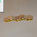 DecorBites™ Modern Hexagonal Wooden Ceiling Light Fixture for Living Room - 5/7-Light Island Lighting