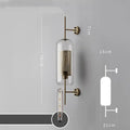 Modern industrial chrome glass wall lights living room sconces
