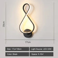 Modern infinity black led wall light – living room sconce