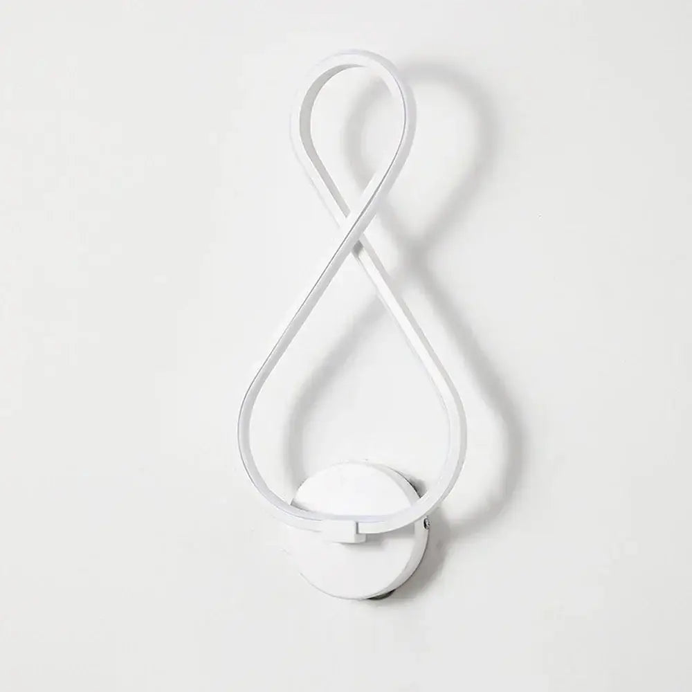Modern infinity black led wall light – living room sconce