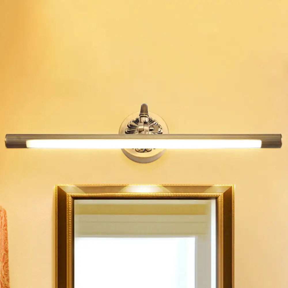 DecorBites™ Modern Integrated LED Brass Finish Wall Sconce Light for Bathroom - Vanity Lighting, 17"/22" Wide