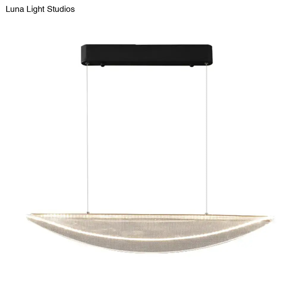 DecorBites™ Leaf Shaped Acrylic LED Suspension Light - Natural Elegance for Dining Room